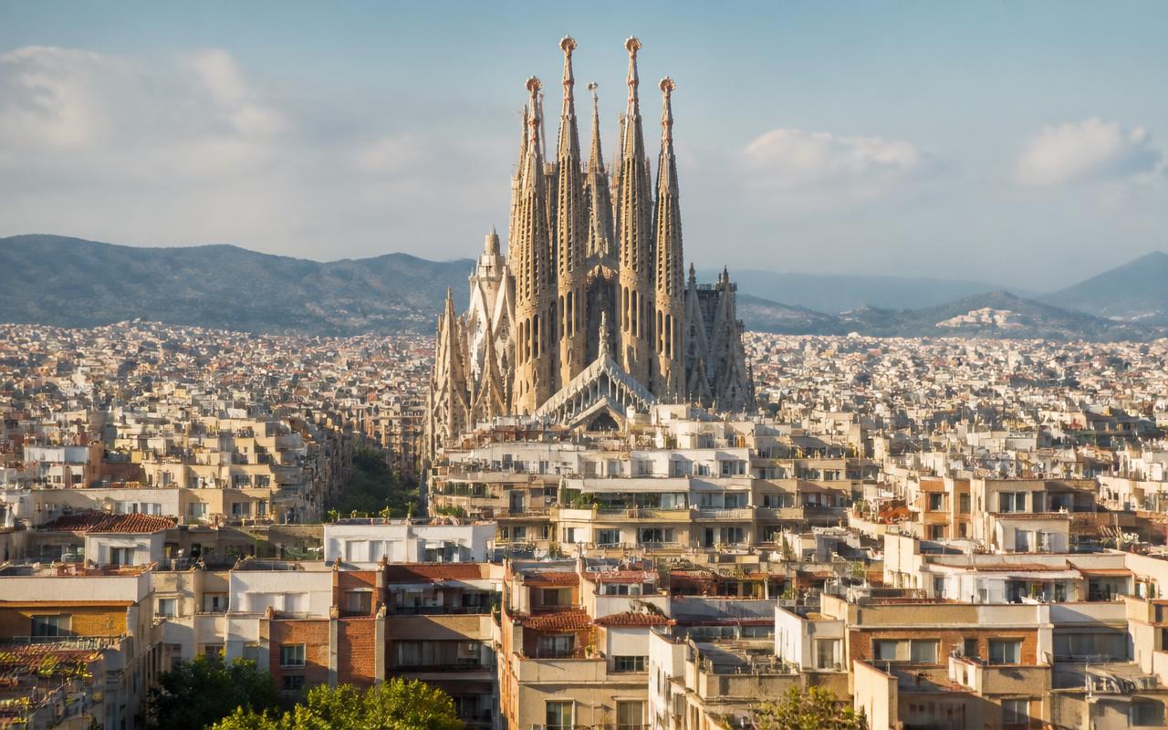 Barcelona city view